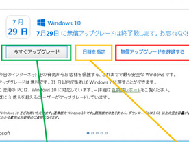 Windows 10の無償アップグレード問題、ウインドウを閉じても自動更新しない仕様に