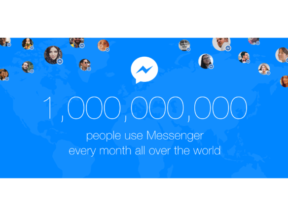 Facebookの「Messenger」、月間アクティブユーザーが10億人を突破