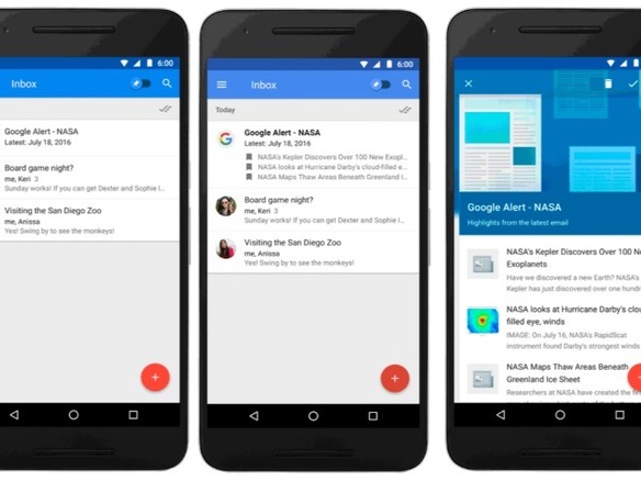 グーグルの「Inbox」が刷新--GoogleドライブやTrello、GitHubとの連携が向上