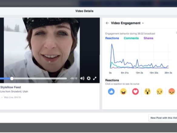 Facebook、動画の視聴者を分析するツールを公開--360度動画もさらに効果的に