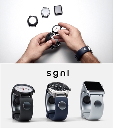 
さまざまな腕時計やスマートウォッチに取り付け可能（出典：Kickstarter）