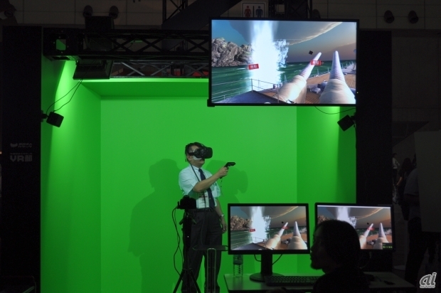 　ウォーゲーミングジャパンは、PC向けオンライン海戦シミュレーション「World of Warships」をテーマに、戦艦大和の操縦を体験できるVRコンテンツ「VR Special Photozone YAMATO」を出展。