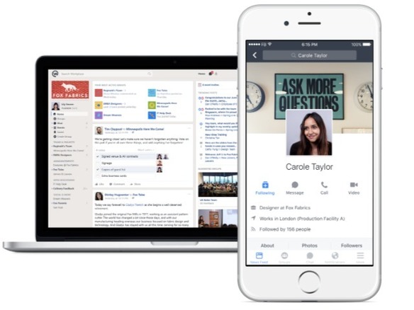 Facebook、企業向けSNS「Workplace」を正式公開