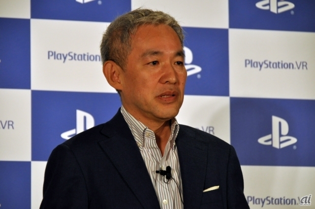　発売記念イベントの冒頭に登壇した、ソニー・インタラクティブエンタテインメントジャパンアジア プレジデントの盛田厚氏。発売を迎えた喜びと、これからの意気込みを語った。