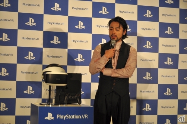 　山田さんはPS VRの魅力について「（ゲームの）中に入っていけるところ」と一言。かなりｒ気になっている様子で、ちらちらとVRヘッドセットに目線が向いていた。
