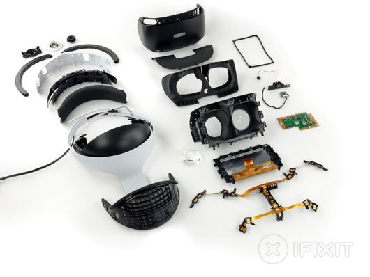 PS VRの修理容易性スコアは10段階評価で8（出典：iFixit）