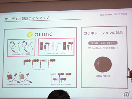オーディオ製品は、GLIDiCブランドと他ブランドとのコラボ商品を合わせて展開していく