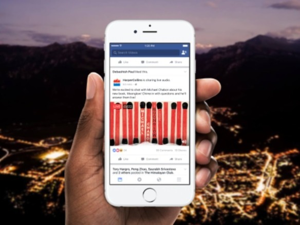 Facebook、音声のみライブ配信する「Live Audio」をリリース