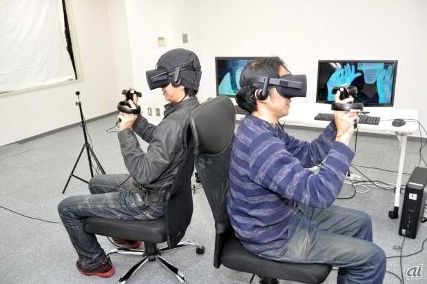 　Oculus Touch対応のVR脱出ゲーム「エニグマスフィア～透明球の謎」。スフィアをハンマーで壊すという爽快感はもとより、2人同時プレイでお互いが声を掛け合うのが楽しく、意味もなくハイタッチをしてさらに楽しくなる感覚があった。VRはパーソナルな楽しみというところから一歩踏み出したものであり、アイデア次第で面白いものが生み出せるという予感もさせてくれたタイトルだ。
