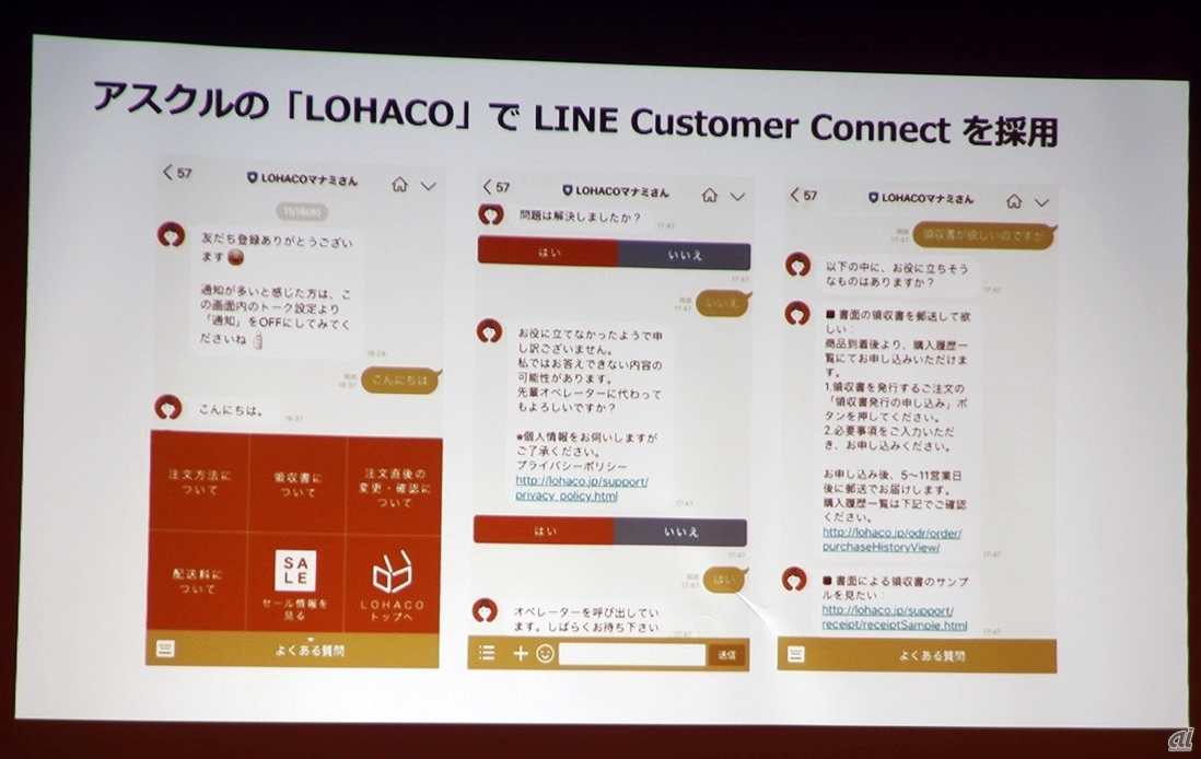 LINE Customer Connectを試験導入したアスクルの「LOHACO」