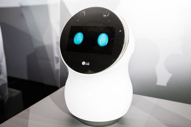 　LGはスマートスピーカーをこのかわいいモバイルロボットに組み込んだ。