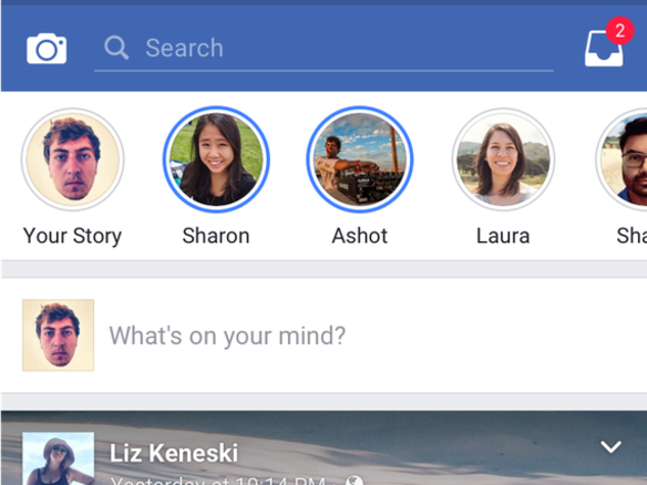 Facebook、Snapchat風の消える投稿をテスト