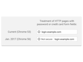 グーグル、「Chrome 56」でHTTP接続への警告表示を開始