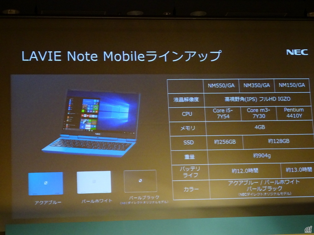 総合2位】 NEC PC-NM550GAW 11.6型モバイルPC LAVIE Note Core i5-7Y54