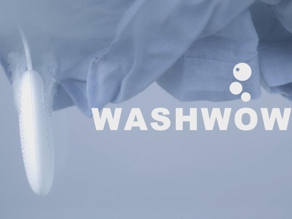 洗剤も手洗いも不要なポータブル洗濯機「WASHWOW」--石けんサイズで旅行のお供に
