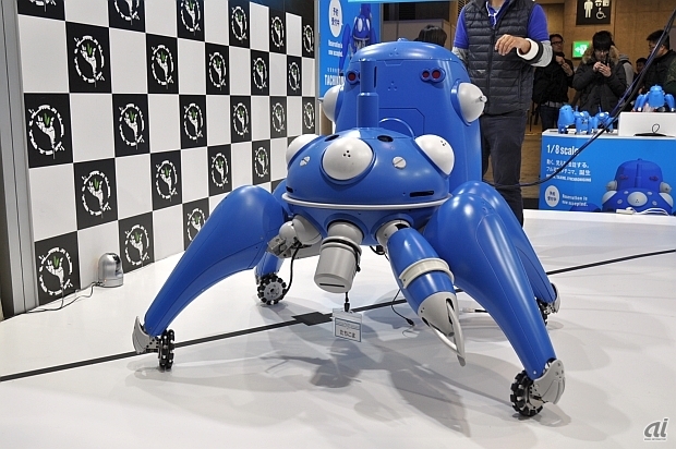 　Production I.Gブースでは、「攻殻機動隊」シリーズのキャラクター「タチコマ」をテーマにした、2つのロボットを展示。こちらは1/2スケールの「リアルエージェント・タチコマ」。