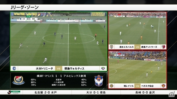 Dazn Jリーグ複数試合の注目シーンをマルチ画面でライブ配信する Jリーグ ゾーン Cnet Japan
