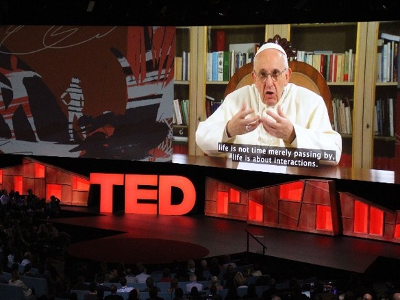 ローマ法王、「人間よりモノを優先する」現代の文化を批判--TEDの講演で