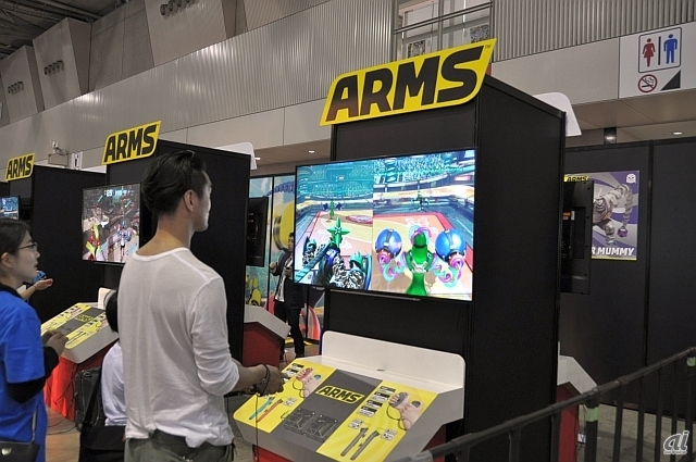　超「ARMS」ブース for Nintendo Switchでは、発売前のNintendo Switch用ソフト「ARMS」を先行体験できる。当日参加可能なトーナメント大会も実施。