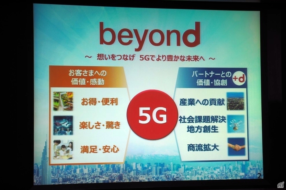 ドコモが新たに打ち出した中期戦略「beyond宣言」。顧客とパートナー企業、それぞれに3つずつの宣言を打ち出すというものになる