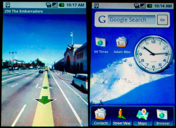 「Googleストリートビュー」と「Android」のアップデート（2008年）

　今から9年前、Googleストリートビューは現在のような極めて便利で包括的なツールではなかった。2008年のGoogle I/Oにおいて、同社はGoogleストリートビューで自分の立ち位置の視点や向きを動かせるようになったことを誇らしげに発表した（それからの進歩の大きさに驚かされる）。同社はAndroidのモバイルOSがタッチスクリーンにも対応することも明かした。