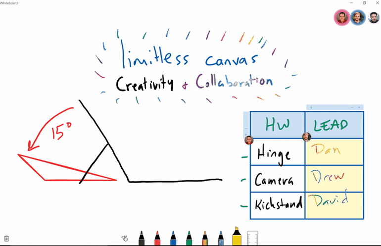 「Whiteboard」アプリ