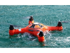 水難救助に最適な、水に浮く防水ドローン「Splash Drone 3」--水中撮影も