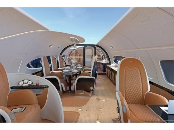 エアバス、開放感“無限大”のビジネスジェット「ACJ319neo」--客室から空が見える