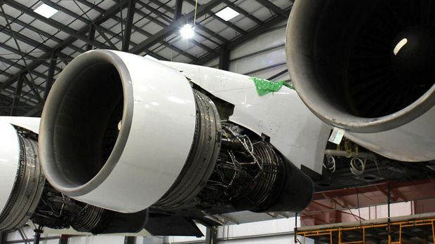 強力なエンジン6機を搭載

　 Stratolaunchの動力は、複数のボーイング747-400から移植した250キロニュートンのエンジン「Pratt & Whitney PW4056」6機から供給される。  