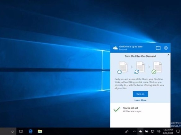 「OneDrive」ファイルオンデマンド機能、Windows 10 Insider向けにリリース