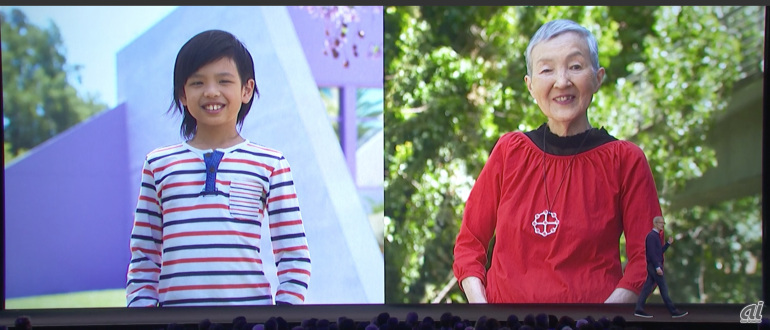 WWDCでは、10歳のオーストラリアから来た少年と82歳の日本人女性、若宮正子さんが紹介された