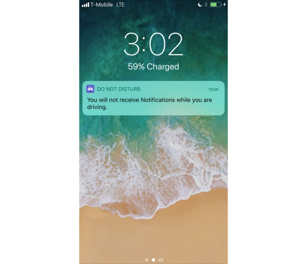 iOS 11では、ユーザーが車を運転しているときは通知を受信しない。