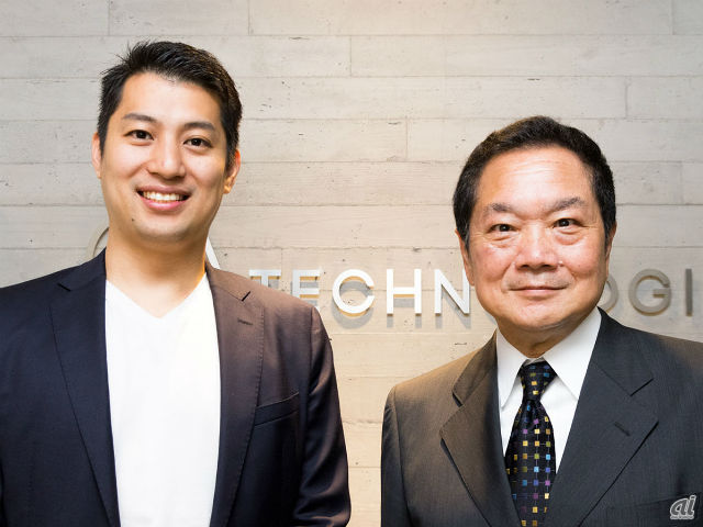 左から、GA technologies代表取締役社長の樋口龍氏、戦略顧問に就任した久夛良木健氏