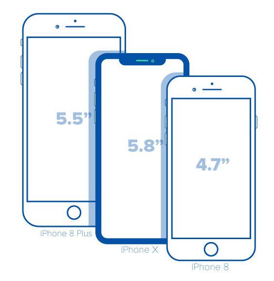 Iphone X と Iphone 8 8 Plus 3モデルのサイズの違いを図解 Cnet Japan