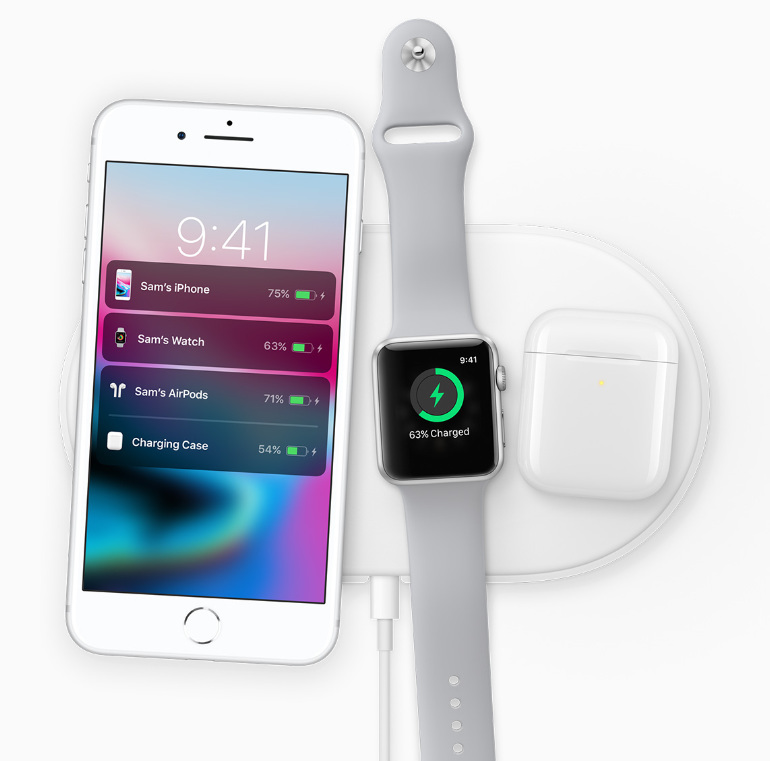 ワイヤレス充電に対応。iPhoneやApple Watch、AirPodsを一気に充電できる2018年に発売予定のAirPower 