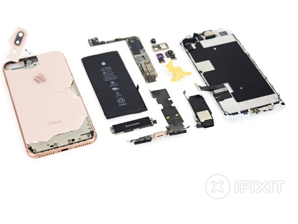 「iPhone 8 Plus」はバッテリ容量が約1割減、省電力の成果？--iFixit 