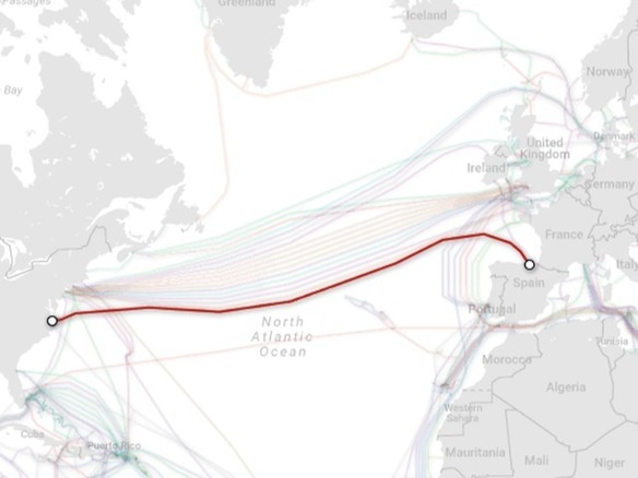 MSとFacebookの大西洋横断海底ケーブル「MAREA」、敷設を完了