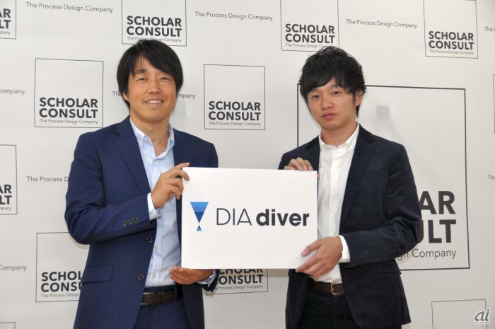 スコラ・コンサルト代表取締役の辰巳和正氏（左）と、DIA diverのパートナー＆プロデューサーを務める小沼敏郎氏（右）