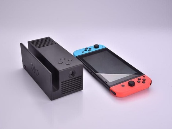 「Nintendo Switch」と一体化する専用プロジェクタ「OJO」--バッテリ駆動で4時間
