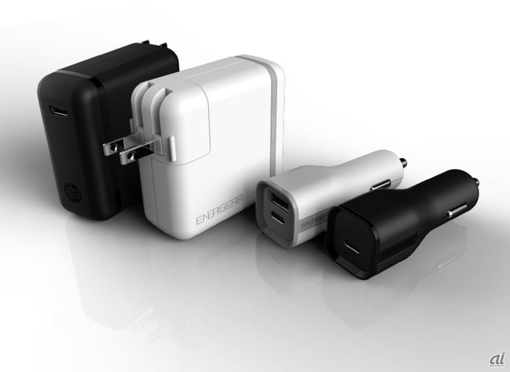 USB Power Delivery（USB-PD）規格対応ACアダプタ及びカーチャージャ「Energearシリーズ」