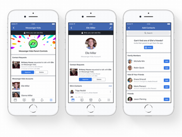 Facebook、子供向けメッセージアプリ「Messenger Kids」を発表
