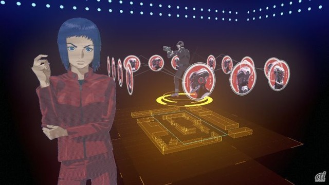 　ゲーム開始前には、VR空間に草薙素子が登場し説明を行う。
