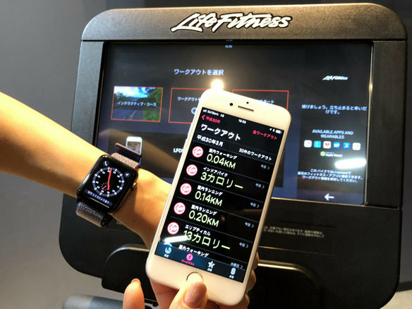 Apple Watchとフィットネスマシンが連携--日本初GymKit対応、ANYTIME FITNESSで