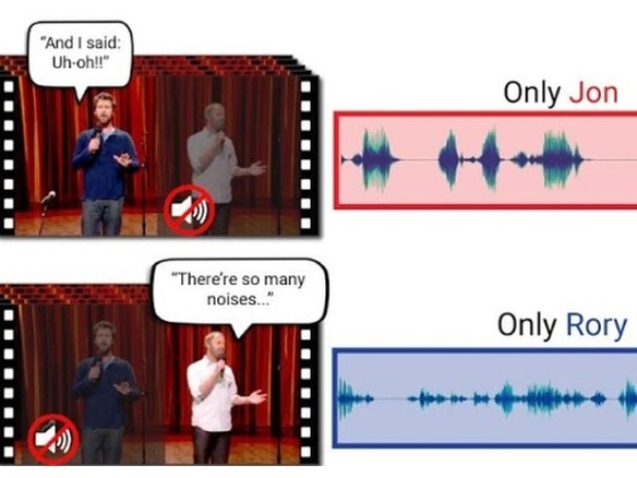 グーグル、カクテルパーティ効果を発揮するマシン--ビデオから特定話者の声だけ抽出