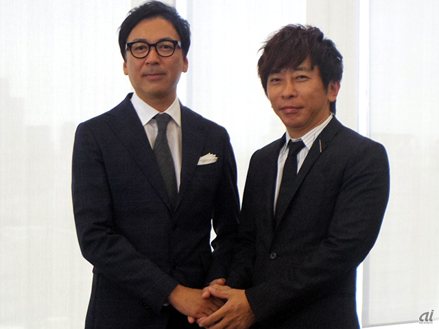左から、黒岩克巳氏、松浦勝人氏。（撮影は2017年5月の決算会見時）