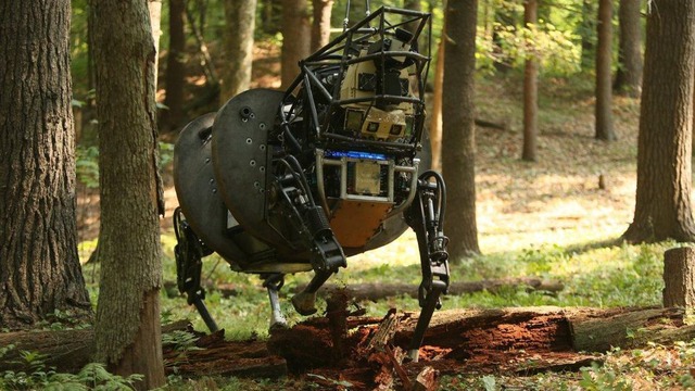 「LS3」

　これを見て、どんな動物を思い出す？　雄牛？　イボイノシシ？　このたくましいロボットの名は「LS3」。「Legged Squad Support Systems」（脚付き分隊支援システム）の略だ。険しい地形で重い荷物を運ぶ目的で作られたもので、バッテリではなくエンジンで駆動する。

　LS3はBoston Dynamicsの「駄獣」（荷物運搬用動物）で、軍用を想定して作られた。

　ロボカリプス度は7。軍事訓練を受けてはいるが、音がうるさいので忍び寄ることができない。
