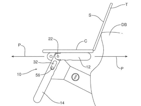 フォード、自動車の折り畳み式ハンドルで特許出願--ノートPC用テーブルに変形