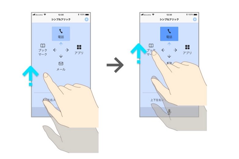 ドコモ 障がい者のスマホ操作を補助するアプリ シンプルフリック を公開 Cnet Japan
