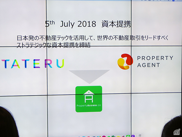 TATERUとプロパティエージェント、Property Accessと提携