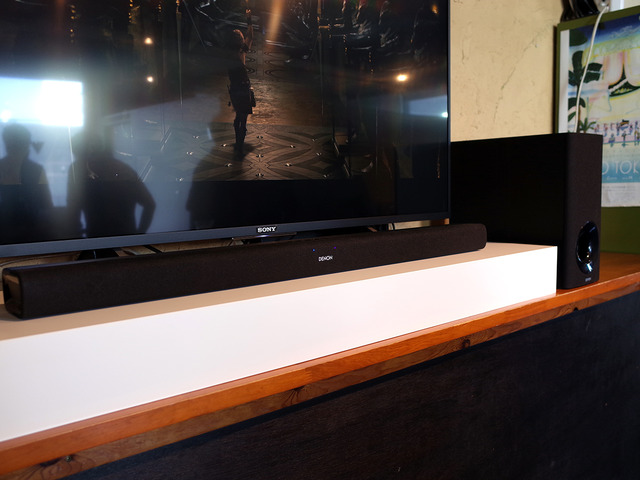 テレビもデノンサウンドに--高さ54mmのサウンドバーとワイヤレスサブウーファ